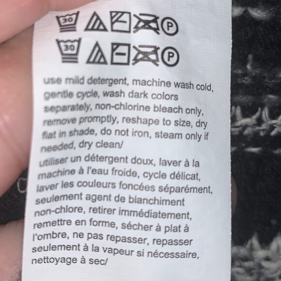 Calvin Klein Stripe Chunky Cozy Core Sweater Black White Soft Womens Med. - Picture 4 of 4